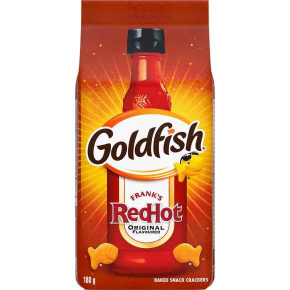 Goldfish® Franks RedHot Cheddar Crackers (180 g Bag), Goldfish Frank's LTO