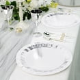 thumbnail image 4 of Balsa Circle 25 Silver Geometric Round 12" Metallic Disposable Dinner Salad Paper Plates Party Events, 4 of 8