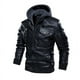 thumbnail image 2 of Chaqueta de cuero lavada para hombre de otoño e invierno., 2 of 4