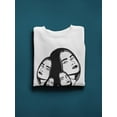 thumbnail image 3 of Girl Drawn Portrait Sweatshirt Men -Image by Shutterstock, Male 3X-Large, 3 of 4