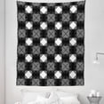 thumbnail image 1 of Geometric Tapestry, Lattice Inspired Pattern with Symmetric Squares Modernistic Design, Fabric Wall Hanging Decor for Bedroom Living Room Dorm, 5 Sizes, Charcoal Grey and White, by Ambesonne, 1 of 1
