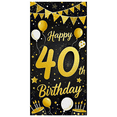 thumbnail image 2 of Black and Gold Glittery Happy 40th Birthday Banner Party Decoration Backdrop Photography Props for Birthday Parties Celebrations Events Decorations, 2 of 7