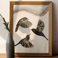 thumbnail image 3 of YIEMEEN 3pcs Wood Birds Hangings Simple Black Flying Birds Wall Decorations Indoor Outdoor Wall Ornament Handmade Unique Jewelry, 3 of 7
