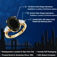 thumbnail image 2 of Gem Stone King 18K Yellow Gold Plated Silver 3-Stone Engagement Ring Onyx Moissanite (5.80 Cttw), 2 of 6