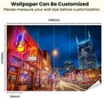 thumbnail image 3 of Peel and Stick Wallpaper Lower Broadway Honky Tonks Nashville Tennessee Modern Art Wall Mural Decor Self Adhesive and Removable 100in x 144in, 3 of 8