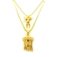 thumbnail image 1 of Cherub Angel/Jesus Pendant Set with Gold-Tone Ball & Box Chains - RC337G, 1 of 2