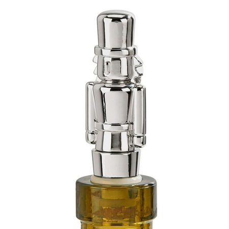 

3.25 Silver Nutcracker Shaped Christmas Wine Bottle Stopper