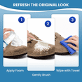 thumbnail image 5 of Suede Shoe Cleaner Kit, 6.76oz Suede & Nubuck Cleaner Spray with Brush and Towel, Color-Safe Foam Cleaner for Sneakers, Boots, Trainers & Leather Shoes, Removes Dirt, Stains, Salt Marks & Water Spots, 5 of 7