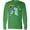 Kelly Green, variant on Inktastic Tyrannosaurus Rex Vs. Meteor Fun Space Dinosaur Long Sleeve T-Shirt