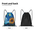 thumbnail image 4 of Bingfone Starry Night Sunflower Field Drawstrings Backpacks Bags for Men Women Gym Drawstrings Bag-Medium, 4 of 8