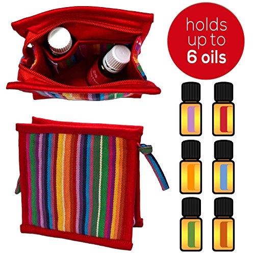 holds 6 bottles Mini flat essential oil Bag Essential oil gift Essential oil storage essential oil case travel Essential oil bag