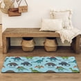 thumbnail image 4 of LightBlue Cartoon Dinosaurs Names Pattern Bathroom Rugs Mat,Non Slip Microfiber Bathroom Rug,Rubber Backing,Soft Bathroom Mats for Bathroom Floor,Tub and Shower,47x17in(120x43cm), 4 of 5