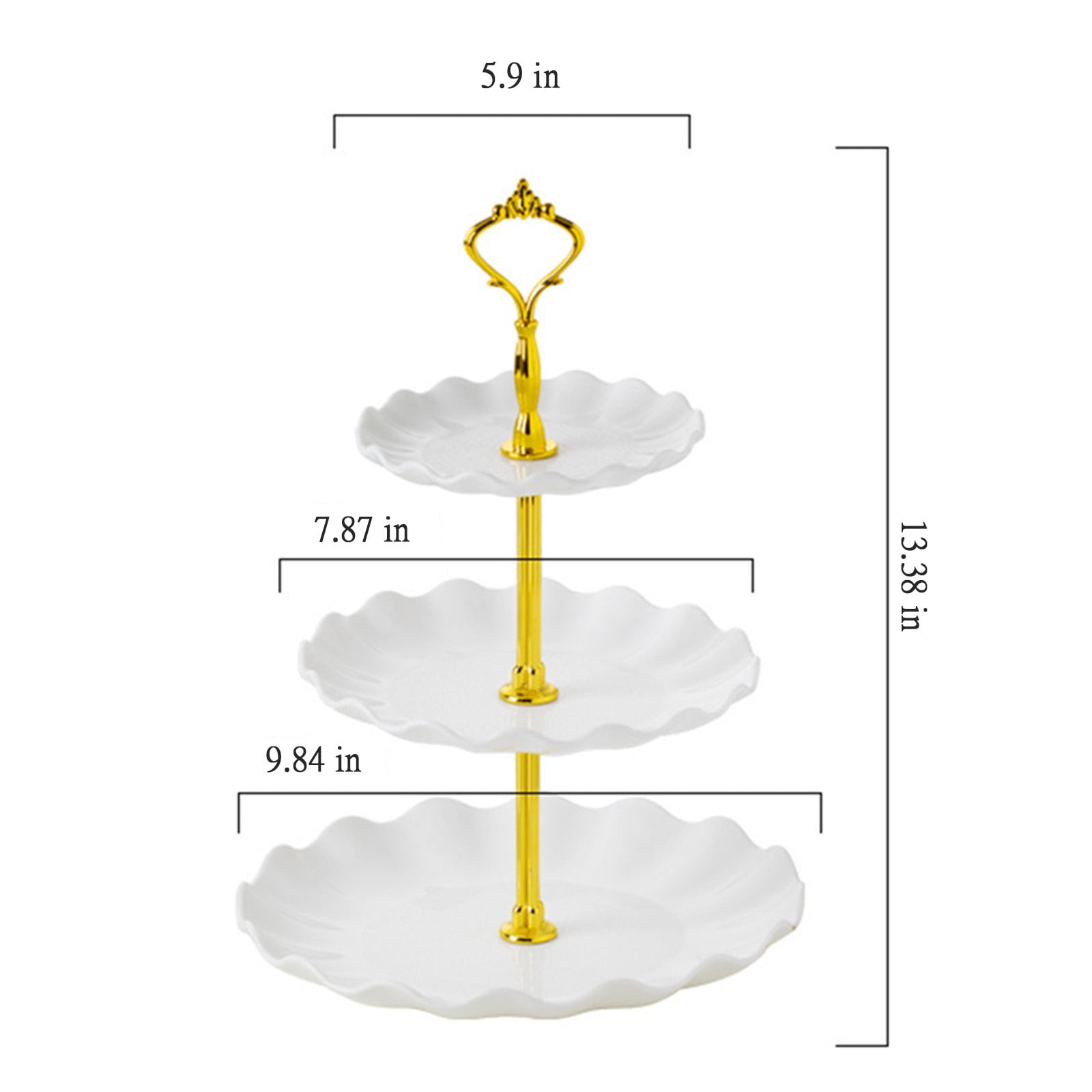 kkbbma Clearance under 5$ 3-Tier Dessert Cake Stand, Tiered Serving Cake Stand Small Cupcake Stand Cookie Tray Rack Candy Buffet Set Up Fruit Plate for Tea Party, Wedding and Birthday