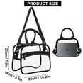 thumbnail image 3 of Deago Clear Tote Bag Stadium Approved Crossbody Shoulder Bag for Women for Travel Sports Events Festivals (Black), 3 of 9