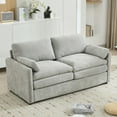 thumbnail image 3 of Oversized Light Grey Sofa with Detachable Lumbar Pillow | Great for Relaxing After a Long Day | Ensures Full - body Support and Sophisticated Ambiance, 3 of 4