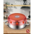 thumbnail image 5 of Cook N Home Sauce Pot Stainless Steel Stock Pot with Glass Lid, Basic Saucier Casserole Pan Set, 6-Piece, 5 of 9