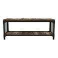 thumbnail image 2 of Musa Lower Storage Shelf Wood Reclaimed Barnwood Bench, 2 of 13