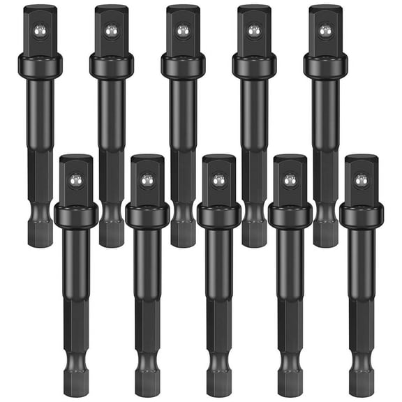 3/8 Impact Adapter, 10 Pack Socket Adapter 1/4 Inch to Kit for Driver, Automotive DIY