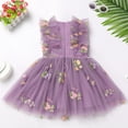 thumbnail image 3 of IBTOM CASTLE Kids Girls Birthday Party Dress Sequins Butterfly Daisy Polka Dots Embroidery Princess Tulle Wedding Pageant Evening Gown, 3 of 8