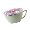 thumbnail image 2 of EeaseCA Bol à Nouilles en Acier Inoxydable avec Poignée et Couvercle Bols à Soupe Récipient d'Isolation Alimentaire (Vert), 2 of 7