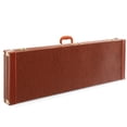 thumbnail image 1 of Funda rígida para bajo eléctrico Ktaxon Wooden de 46 pulgadas, color marrón, 1 of 6