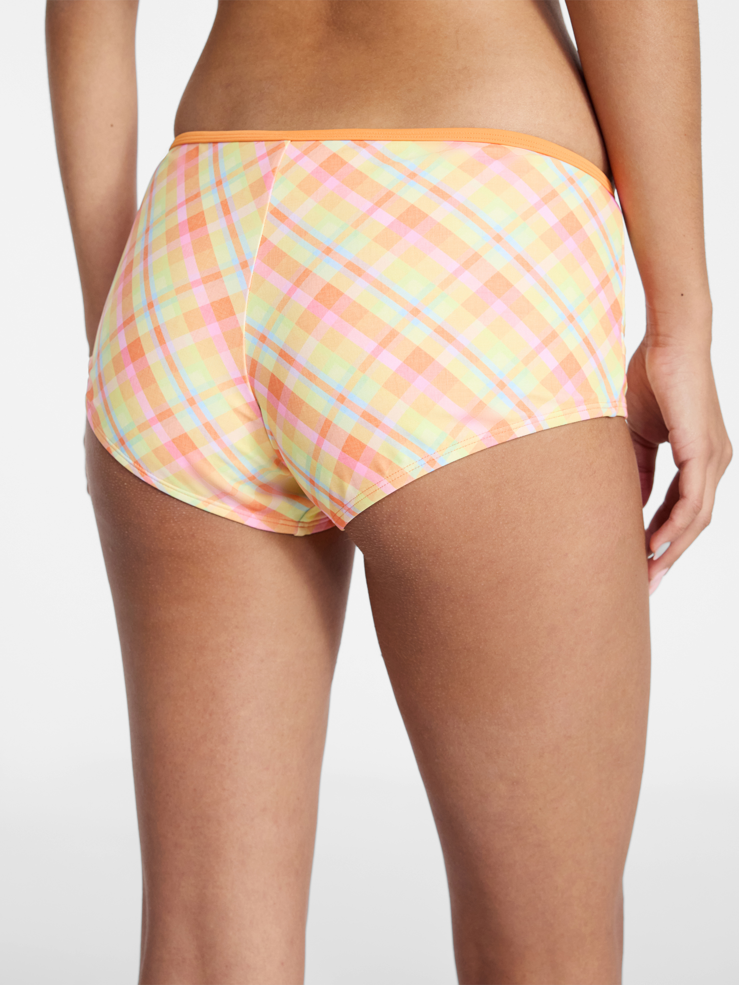 No Boundaries Plaid Boyshort Bikini Bottoms, Women’s XXS-XXL