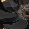 thumbnail image 6 of HOOMEDELIER 19" Indoor Dimmable Black Crystal Bladeless Ceiling Fan with Lights and Remote Control, Flush Mount Ceiling Fan, 6 of 12