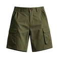 thumbnail image 5 of Binmer Women's High Waist Button Cargo Shorts with Pocket,Casual Outdoor Summer Shorts Army Green,Women's Plus L, 5 of 7
