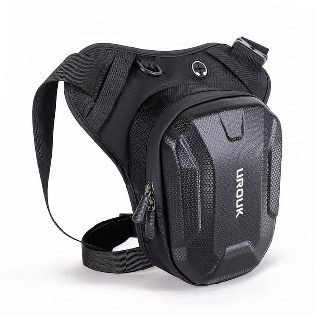 Bolsa rígida impermeable UROUK para motocicletas, color negro