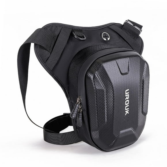 Bolsa rígida impermeable UROUK para motocicletas, color negro
