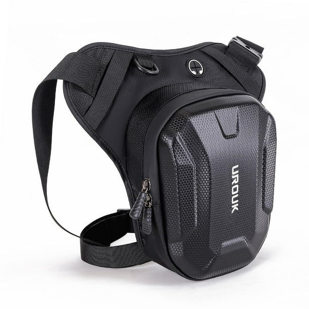 Bolsa rígida impermeable UROUK para motocicletas, color negro