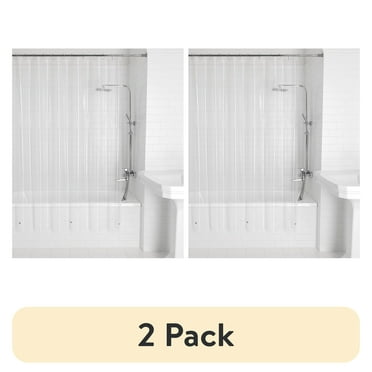 (2 pack) Mainstays Light Weight PEVA Shower Liner, Clear