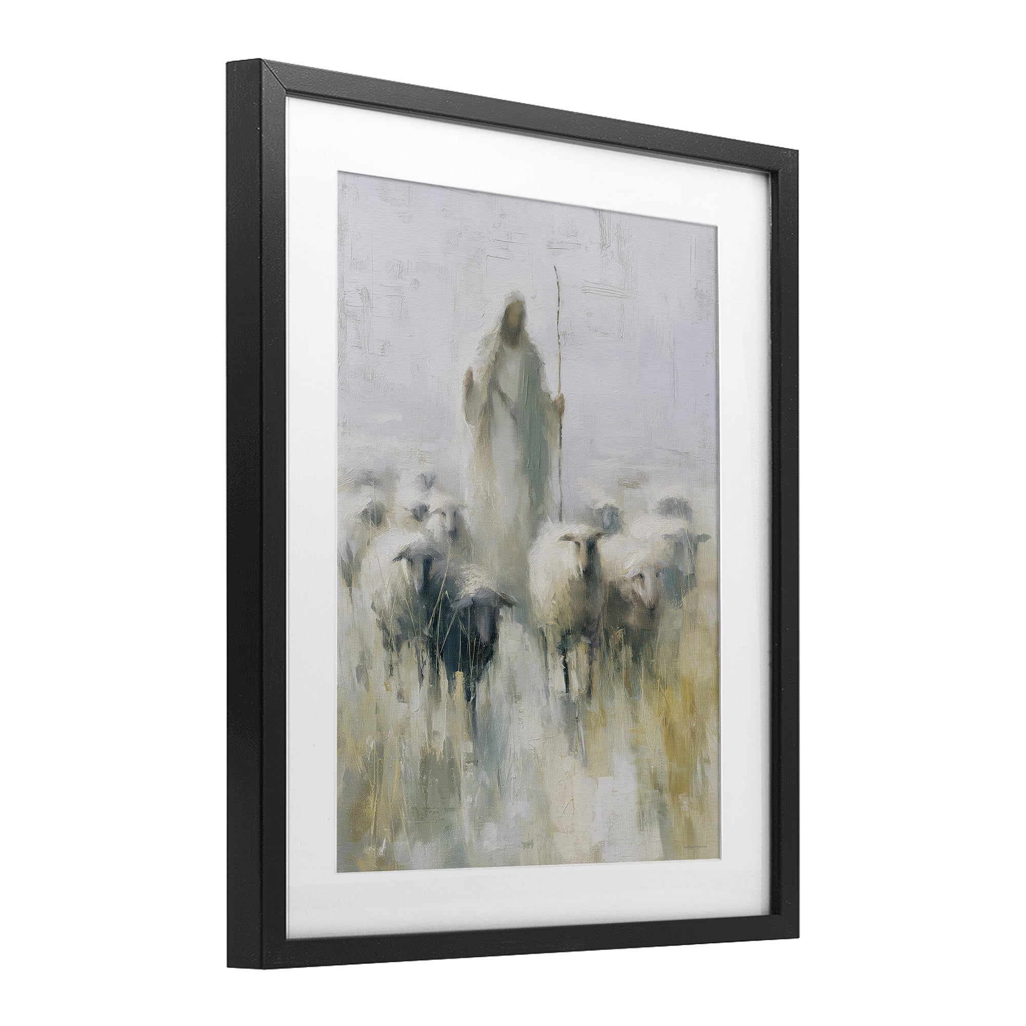 Stupell Industries The Gentle Guide Shepherd Black Framed Print Under Glass, design by Svetlana Aleynikova