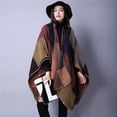 thumbnail image 2 of Minnieouse Ponchos de moda, capas ligeras, suaves, de gran tamaño, chales, silenciador lavable, bufanda acolchada de Cachemira de simulación para mujer Accesorios de disfraces Caqui Minnieouse AP007115-03, 2 of 6