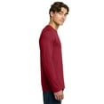 thumbnail image 4 of Gildan Softstyle Men's Crewneck Long Sleeve T-Shirt, Lightweight Modern Classic Fit, Cherry Red, M, 4 of 5