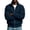 Navy, variant on WIZUTIZ Men's Solid Color High Neck Zip Up Sweatshirt Long Sleeve Casual Pullover Top