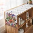 thumbnail image 6 of Easter Table Runner, Spring Rabbits Eggs Botanical Flowers Butterfly Washable Cotton Linen Table Runners 36 Inches Long, Dresser Scarf Runner for Nightstand/End Tables/Round Tables 13''x36'', 6 of 9