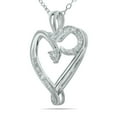 thumbnail image 2 of SZUL Women's Diamond I LOVE YOU MOM Heart Necklace in .925 Sterling Silver, 2 of 5