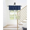 thumbnail image 6 of Modern Navy Blue Window Valances for Kitchen,Rod Pocket Valance Privacy Small Curtain,Minimalist Art Window Treatment Drapes for Bedroom Laundry Room Farmhouse Home Decor, 6 of 8