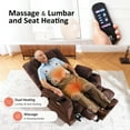 thumbnail image 4 of MCombo Oversized Triple Motor Power Lift Recliner with Adjustable Headrest for Big Tall Elderly, Fabric(Coffee, Large-Wide), 4 of 11