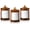Amber, variant on 3 Pack Qtip Holder Dispenser, 16oz Bathroom Organizer and Storage Canisters, Glass Apothecary Jars with Lid - Home Decor, Room Decor Aesthetic (Frosted White)