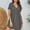 Dark Gray, variant on Nightgowns for Women Loose Sleepwear V Neck Imitation Cotton Short-Sleeve Pajama Dress Home Soft Nightshirt Dress Nightdress