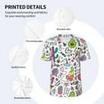 thumbnail image 4 of Daiia Fun Animal with Unicorn Mens Baseball Jersey Button Down Shirts Short Sleeve Sports Uniforms-Small, 4 of 9