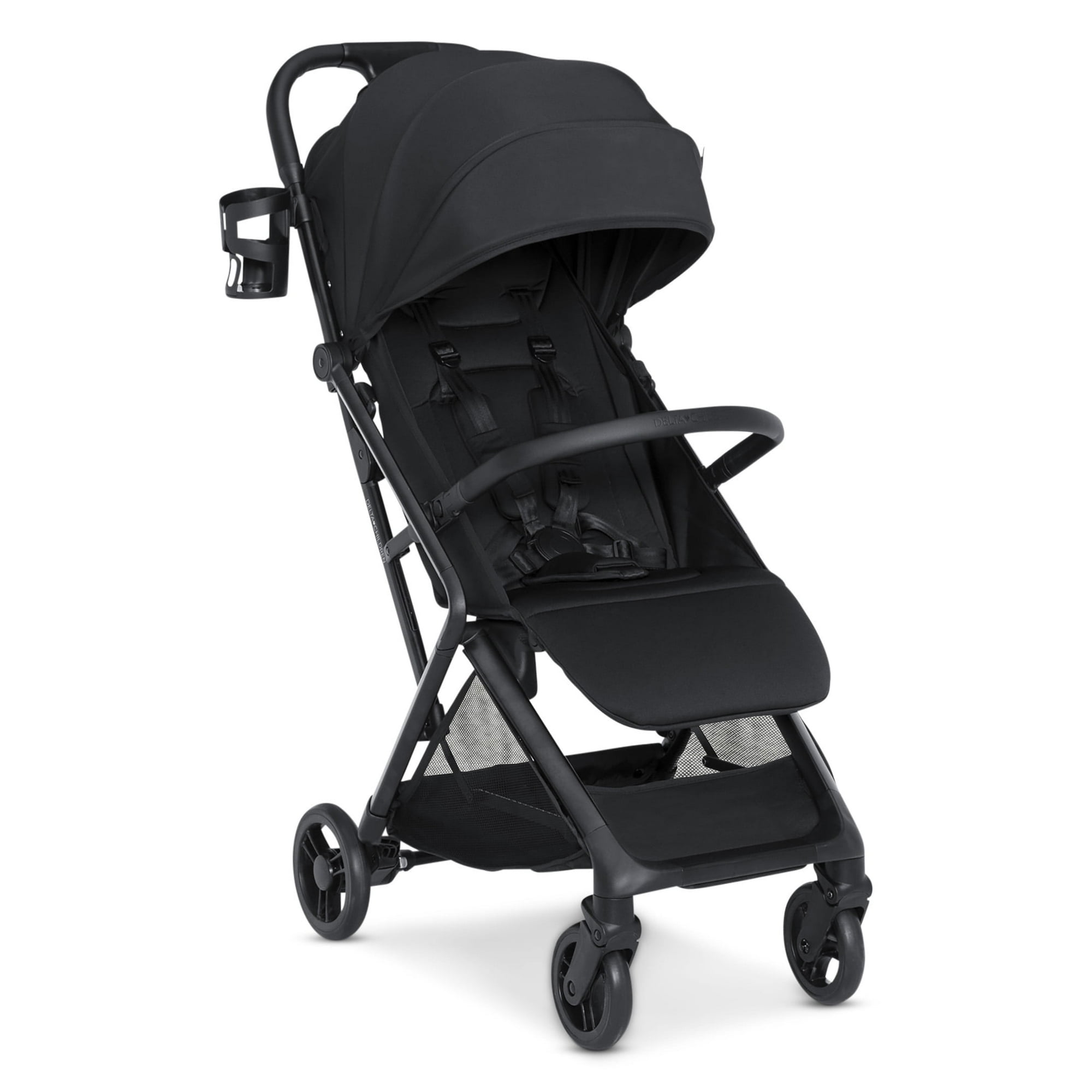 Delta Children Icon Ultra Compact Travel Stroller - Greenguard Gold Certified, Black