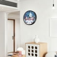 thumbnail image 6 of Voice Activated Clock with Glow Light 12 Inch Large Silent Wall Clock Battery Operated for Home Decor Two Cute Penguins, 6 of 8