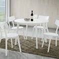 thumbnail image 7 of Roundhill Furniture Roma Contemporary White Round Dining Table, 7 of 7