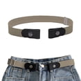 thumbnail image 5 of Men's No Buckle Belt, Adjustable Elastic Belt for Men with Hook and Loop Closure, Comfort Stretch Belt for Jeans, Khaki Pants, Casual Pants and Daily Wear-Khaki, 5 of 6