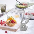 thumbnail image 2 of Coffee Spoon, Stainless Steel Serving Bar Dessert Spoon with Swan Holder Household Tableware (Silver), 2 of 6