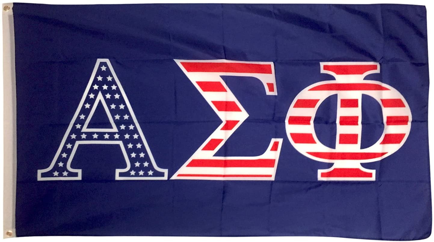 Alpha Sigma Phi USA Letter Fraternity Flag 3 feet x 5 feet Greek Letter