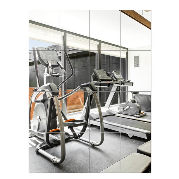 Espejo de pared Delma Home Gym de 16 x 12 pulgadas (40,5 x 30,5 cm), 16 piezas